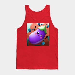 Cute Kid Eggplant Tank Top